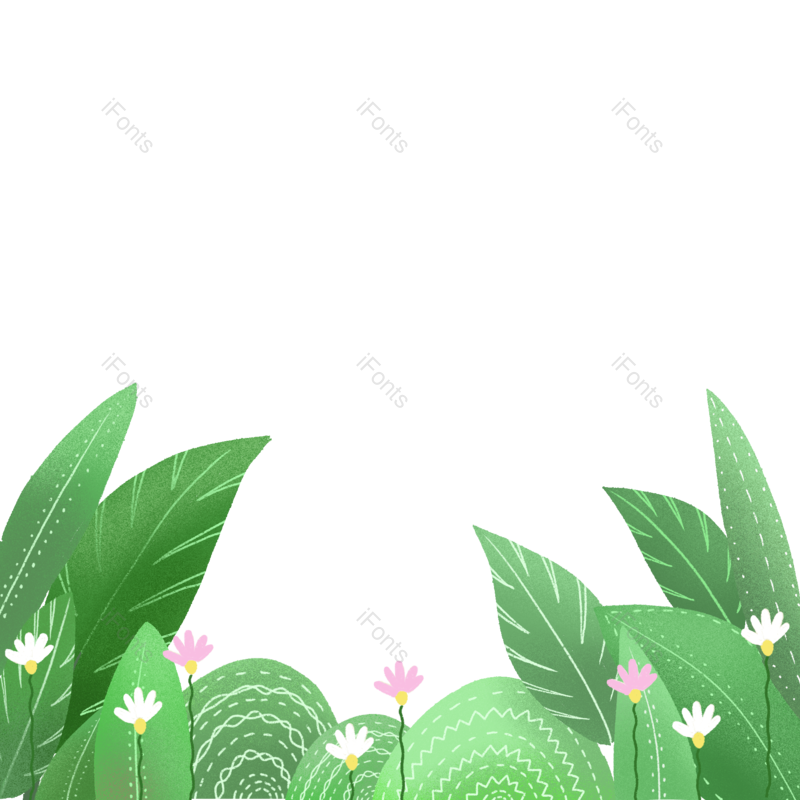 手绘元素图片,春季元素,春天PNG,绿色免抠素材